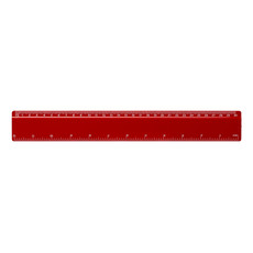 Righello cm 30 in plastica rigida - colore Rosso