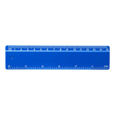Righello cm 15 in plastica rigida - colore Blu