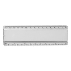 Righello cm 15 con inserto stampato su carta - colore Trasparente