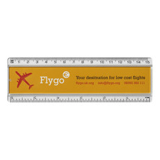 Righello cm 15 con inserto stampato su carta - colore Trasparente