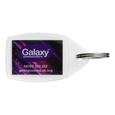 Portachiavi trasparente con inserto stampato su carta - colore Trasparente