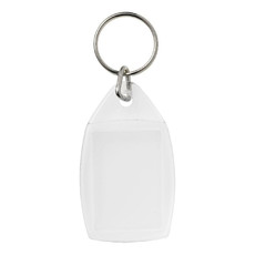 Portachiavi trasparente con anello in metallo diviso - colore Trasparente