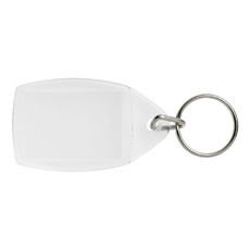 Portachiavi trasparente con anello in metallo diviso - colore Trasparente