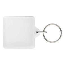 Portachiavi quadrato trasparente - colore Trasparente