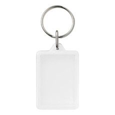 Portachiavi trasparente rettangolare - colore Trasparente