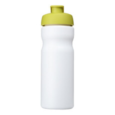 Borraccia sportiva Baseline® Plus da 650 ml con coperchio a scatto - colore Bianco/Lime