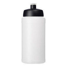 Borraccia sportiva Baseline® Plus da 500 ml coperchio a cupola - colore Trasparente/Nero
