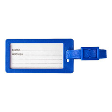 Etichetta per bagaglio in plastica - colore Blu