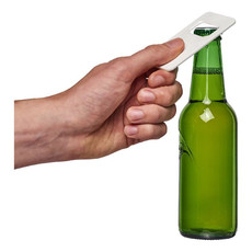 Apribottiglie rettangolare personalizzabile - colore Bianco