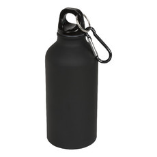 Borraccia opaca con moschettone 400 ml - colore Nero
