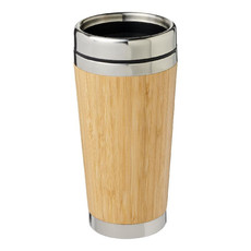 Bicchiere da 450 ml con esterno in bambù - colore Marrone