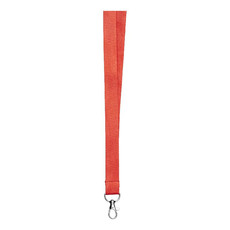 Lanyard in bambù con clip di sicurezza - colore Rosso