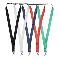 Lanyard in bambù con clip di sicurezza - colore Rosso