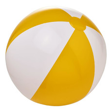 Pallone da spiaggia a tinta unita - colore Giallo/Bianco