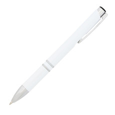 Penna a sfera in ABS Jaky - colore Bianco