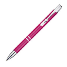 Penna a sfera con dettagli cromati - colore Magenta