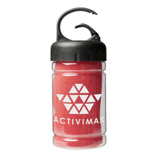 Asciugamano rinfrescante in contenitore - colore Rosso