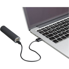 Power bank da 2200 mAh e finitura in gomma - colore Nero
