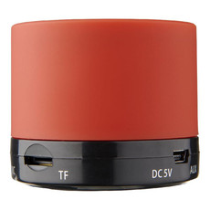 Speaker cilindrico con finitura in gomma - colore Rosso