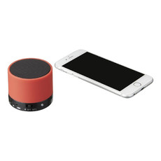 Speaker cilindrico con finitura in gomma - colore Rosso