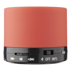 Speaker cilindrico con finitura in gomma - colore Rosso