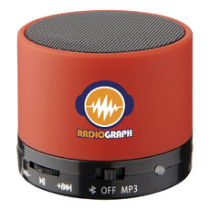 Speaker cilindrico con finitura in gomma - colore Rosso