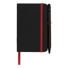 Blocco note piccolo con bordi colorati - colore Nero/Rosso