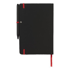 Blocco note medio con bordi colorati - colore Nero/Rosso
