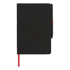 Blocco note medio con bordi colorati - colore Nero/Rosso
