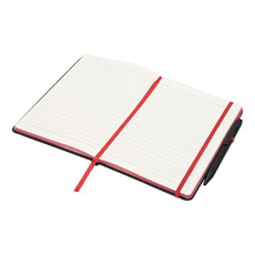 Blocco note medio con bordi colorati - colore Nero/Rosso