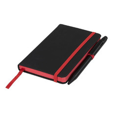 Blocco note piccolo con bordi colorati - colore Nero/Rosso