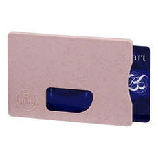 Porta carte RFID in paglia di grano - colore Rosa