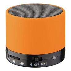 Speaker cilindrico con finitura in gomma - colore Arancio