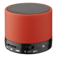 Speaker cilindrico con finitura in gomma - colore Rosso