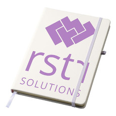 Blocco note con copertina soft touch - colore Bianco