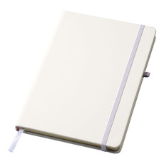 Blocco note con copertina soft touch - colore Bianco