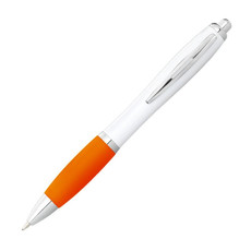 Penna a sfera Boot - colore Bianco/Arancio