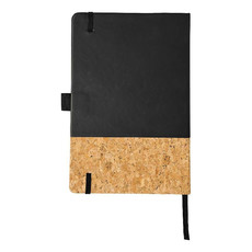 Blocco note A5 in Tpu e sughero - colore Nero