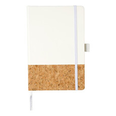 Blocco note A5 in Tpu e sughero - colore Bianco