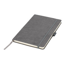 Blocco note A5 in pelle scamosciata - colore Grigio