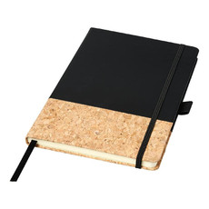 Blocco note A5 in Tpu e sughero - colore Nero