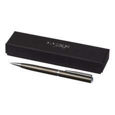 Penna a sfera laccata Luxe - colore Marrone/Argento