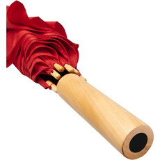 Ombrello da 23'' con impugnatura in legno - colore Rosso