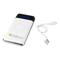 Power bank wireless 10.000 mAh e LED - colore Bianco