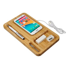 Organizer da scrivania in bamboo - colore Legno