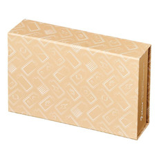 Power bank wireless in bambù e tessuto - colore Legno/Nero