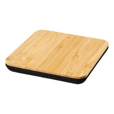 Stazione di ricarica in bambù e tessuto - colore Legno/Nero