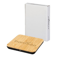 Stazione di ricarica in bambù e tessuto - colore Legno/Nero