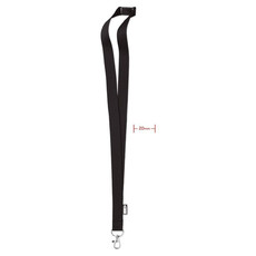 Lanyard in RPET colore nero