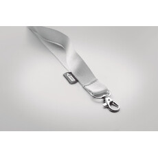 Lanyard in RPET colore bianco
